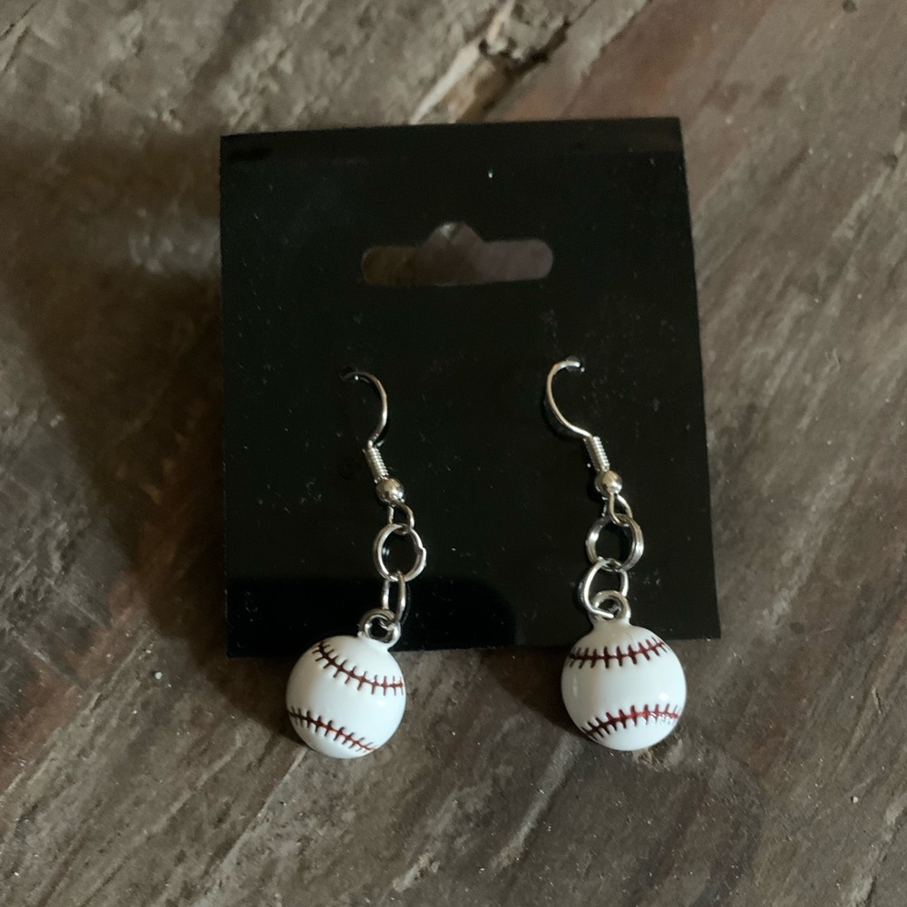 Baseball earrings